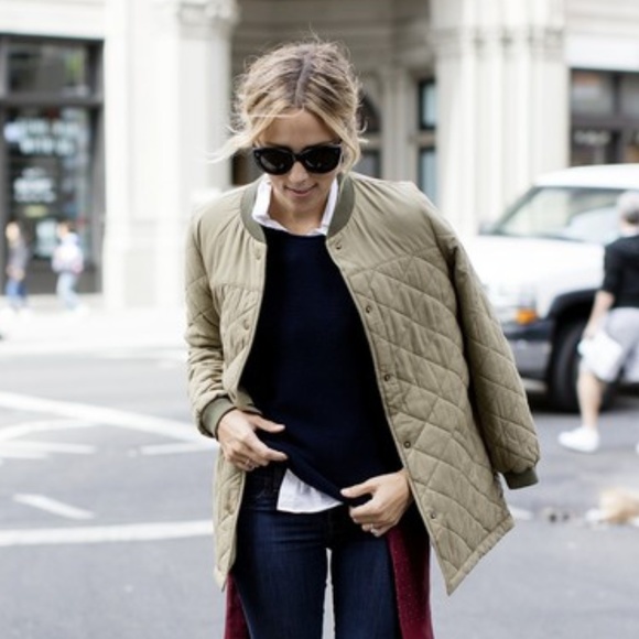 old navy quilted bomber jacket